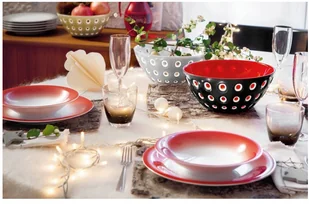 Guzzini Le Murrine Miska Czarno-Czerwona Średnica 20,0 2794.20.146 - Miski i półmiski - miniaturka - grafika 2