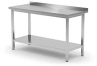 Stoły gastronomiczne - Hendi Stół roboczy przyścienny z półką - miniaturka - grafika 1