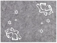 Obrusy i serwetki - UNIGLOB Podkładka świąteczna z filcu DZWONEK 40 x 30 cm szara - miniaturka - grafika 1