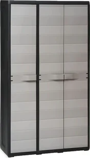 vidaXL Szafa ogrodowa z 4 półkami, czarno-szara vidaXL - Pozostałe meble ogrodowe - miniaturka - grafika 2