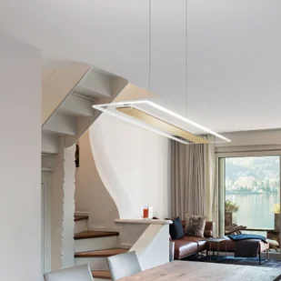 Linea Light Lampa wisząca LED Antille, szkło, prostokąt, złota - Lampy sufitowe - miniaturka - grafika 2