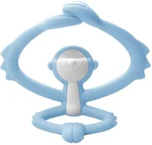 Gryzaki dla dzieci - Mombella NIEBIESKA MAŁPKA silikonowy gryzak Mombella MO P8081-2 - miniaturka - grafika 1