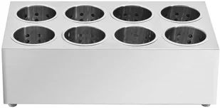 vidaXL Pojemnik na sztućce, 8 przegród, prostokątny, stal nierdzewna vidaXL - Akcesoria do sztućców - miniaturka - grafika 3