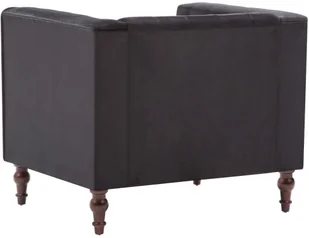 vidaXL Fotel tapicerowany aksamitem, 86 x 67 x 71 cm, czarny - Fotele - miniaturka - grafika 6