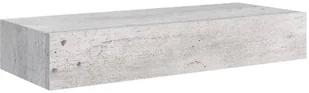 VidaXL Lumarko Półka ścienna z szufladą, szarość betonu, 60 x 23,5 x 10 cm, MDF 330265 VidaXL - Półki do salonu - miniaturka - grafika 2