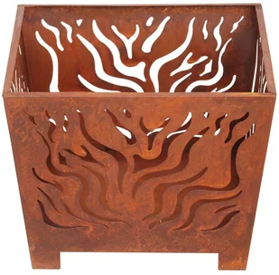 Esschert Design Esschert Design Koksownik, kwadratowy, rdzawe pokrycie, S FF161 FF161 - Wkłady kominkowe - miniaturka - grafika 2