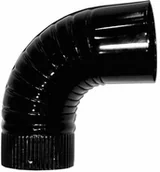 Kominy i akcesoria - Unbekannt WOLF Pack 22011105 rur kątowych, 90 stopni, przeszklona, 110 MM, czarna - miniaturka - grafika 1