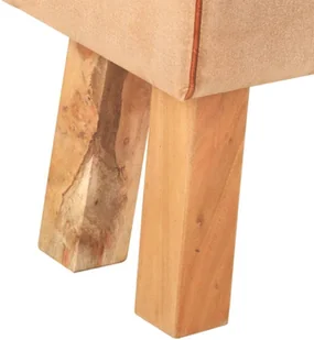 VidaXL Lumarko Kozioł gimnastyczny, 160 cm, brązowy, skóra i drewno mango 320608 VidaXL - Ławki do przedpokoju - miniaturka - grafika 6