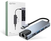 Huby USB - Tech-Protect TECH-PROTECT V3-HUB ADAPTER 5IN1 GREY 9589046919312 - miniaturka - grafika 1