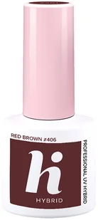 Hi Hybrid Hybrydowy lakier do paznokci Red Brown nr 406 - Lakiery hybrydowe - miniaturka - grafika 2