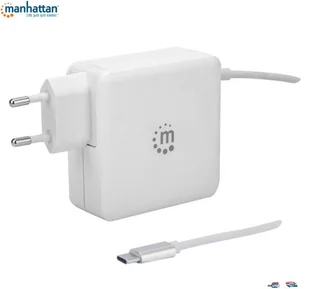 Manhattan Ładowarka Sieciowa Power Delivery 3.0 z Kablem USB-C 60W 5-20V) USB-A 5V 2.4A Biała 180245 - Ładowarki do telefonów - miniaturka - grafika 3