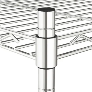 vidaXL 3-poziomowy regał na kółkach, 60x35x81 cm, chromowany, 150 kg 324625 - Szafy i regały magazynowe - miniaturka - grafika 5