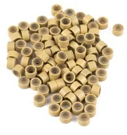 Pozostałe akcesoria fryzjerskie - Allepaznokcie Mikroringi z silikonem do przedłużania włosów 5 mm kolor Nr 12 woreczek 100 szt - miniaturka - grafika 1