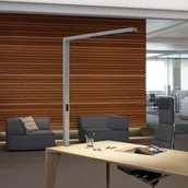 Lampy stojące - MAUL Lampa z klipsem LED MAULsirius, czujnik, srebrna - miniaturka - grafika 1