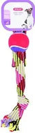 Zabawki dla psów - Zolux Zabawka ze sznura z piłką tenisową, lasso 55 cm Dostawa GRATIS od 99 zł + super okazje - miniaturka - grafika 1