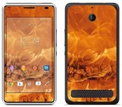 Etui i futerały do telefonów - Sony Royal Sticker Royal tatuaż ścienny RS. 74208 samoprzylepny do Xperia E1 z motywem drewna w płomieniach RS.74208 - miniaturka - grafika 1