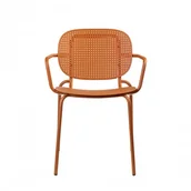 Krzesła - Scab Design Krzesło Si-Si dots z podłokietnikami - terracotta 2504 ZE - miniaturka - grafika 1