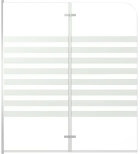 vidaXL Parawan na wannę, 120 x 140 cm, szkło hartowane, w paski - Parawany nawannowe - miniaturka - grafika 11