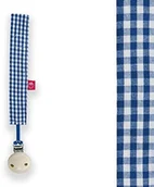 Karuzele dla niemowląt - la fraise rouge La Fraise Rouge 4251005601389 smoczek taśma wraz z klipsem na smoczek, Alain, Vichy Karo, niebieski/biały - miniaturka - grafika 1