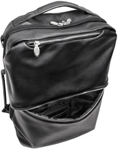 McKlein Czarny plecak i torba podróżna East Side ze skóry naturalnej na laptopa 17" - Torby na laptopy - miniaturka - grafika 4