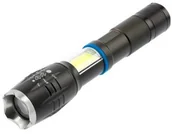 Latarki - GTV Latarka LED PRZENOŚNA 1xAAA, 8W, 800lm, 6400K, 500m, IP44, czarna - miniaturka - grafika 1