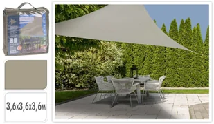 Ambiance Przeciwsłoneczny ŻAGIEL ogrodowy parasol + linki 3,6 m KHAKI 339093 - Parasole ogrodowe Ambiance Przeciwsłoneczny ŻAGIEL ogrodowy parasol + linki 3,6 m KHAKI 339093 - Parasole ogrodowe - miniaturka - grafika 2