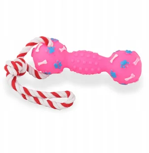 Gryzak piszczący zielony ze sznurkiem - Zabawki dla psów - miniaturka - grafika 2