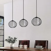 Lampy sufitowe - Lindby Cedrice klatkowa lampa wisząca, 3-punktowa - miniaturka - grafika 1