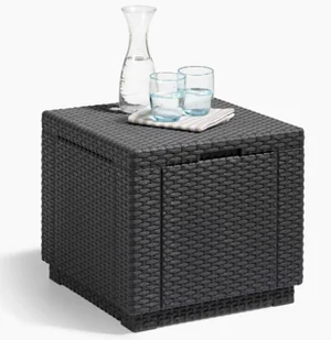 Keter Benelux Allibert Puf ze schowkiem, grafitowy, 213816 - Skrzynie ogrodowe - miniaturka - grafika 3