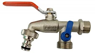 BRADAS Kran kulowy 1/2"" 2x końcówka GZ 3/4"" GKK0512 2977 GKK0512 - Inne akcesoria do nawadniania - miniaturka - grafika 2