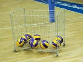 Wyposażenie sportowe i gimnastyczne - Interplastic Wózek na piłki i sprzęt sportowy 108x98x66 składany, zamykany 01716 - miniaturka - grafika 1