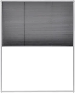 vidaXL Plisowana moskitiera okienna, aluminium, 80x100 cm vidaXL - Moskitiery - miniaturka - grafika 2