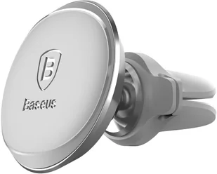 Baseus magnetyczny uchwyt na kratkę wentylacyjną z klipsem na 2 kable (srebrny/czarny) - Uchwyty samochodowe do telefonów - miniaturka - grafika 12