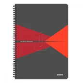 Notesy i bloczki - Leitz Kołonotatnik Office PP A4 90 kratka czerwony 44950025 - miniaturka - grafika 1