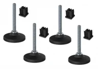 Meble modułowe i akcesoria - Parnells Nóżki poziomujące ze stali nierdzewnej 12x100 podstawa plastikowa + - miniaturka - grafika 1