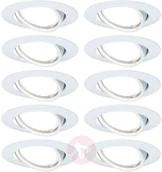 Oprawy, klosze i abażury - Paulmann Base spot wpuszczany zestaw 10szt. biały - miniaturka - grafika 1