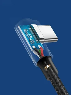 UGREEN kątowy kabel przewód USB - USB Typ C Quick Charge 3.0 QC3.0 3 A 2 m szary (US176 20857) - Kable USB - miniaturka - grafika 3