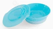 Sztućce dla dzieci - Twistshake miska z pokrywką 6m+ niebieska - miniaturka - grafika 1