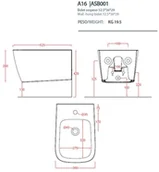 Bidety - Art Ceram ArtCeram A16 Bidet podwieszany 52x36 cm biała ASB00101;00 - miniaturka - grafika 1