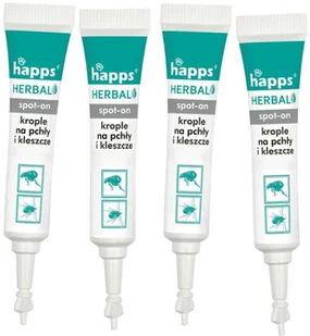 Bros Krople przeciw pchłom i kleszczom dla psów małych 5-10 kg Happs Herbal (4 sztuki) - Suplementy i witaminy dla psów - miniaturka - grafika 2