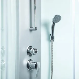 Novoterm Kabina półokrągła z hydromasażem 90x90 Karolina WH z brodzikiem KAROLINA90_WH - Kabiny prysznicowe - miniaturka - grafika 2