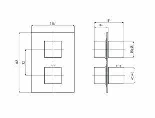 Deante Bateria wannowo-prysznicowa podtynkowa termostatyczna do BOXA chrom BXY_0ECT - Baterie podtynkowe - miniaturka - grafika 10