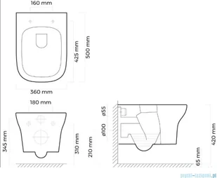 Oltens zestaw podtynkowy stelaż + miska Gulfoss z deską Slim wolnoopadającą 50001000/42009000 - Stelaże i zestawy podtynkowe do WC Oltens zestaw podtynkowy stelaż + miska Gulfoss z deską Slim wolnoopadającą 50001000/42009000 - Stelaże i zestawy podtynkowe do WC - miniaturka - grafika 3