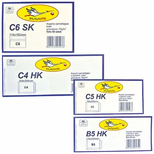 A&G KOPERTY KOPERTA C4 HK BIAŁA /10szt/ - Koperty - miniaturka - grafika 3