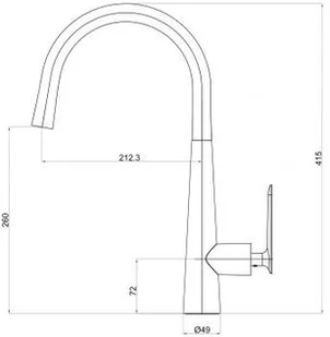 Laveo Bateria zlewozmywakowa czarna NALDA BAY 768D - Baterie kuchenne - miniaturka - grafika 4