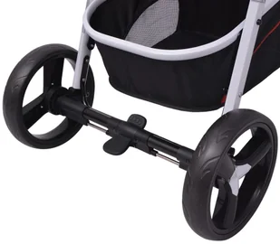 vidaXL Wózek wielofunkcyjny 3w1 aluminium czerwony i czarny - Wózki dziecięce - miniaturka - grafika 13