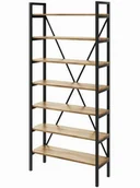 Regały - S&w Design Regał Medium 220x60-160x30 cm Industrial Loft na książki D7 RM700030220D - miniaturka - grafika 1