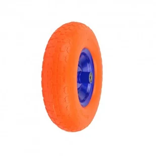 GEKO Koło do taczki pełne 4.00-6 PU pomarańczowe 2279 G71027 - Pozostałe wyposażenie warsztatu - miniaturka - grafika 2