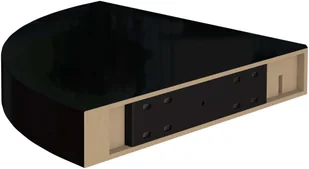 vidaXL vidaXL Narożne półki ścienne, 4 szt., połysk, czarne, 25x25x3,8cm, MDF - Półki do salonu - miniaturka - grafika 8