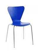 Krzesła - Delta IVO krzesło granatowe, sklejka/metalowa rama - miniaturka - grafika 1